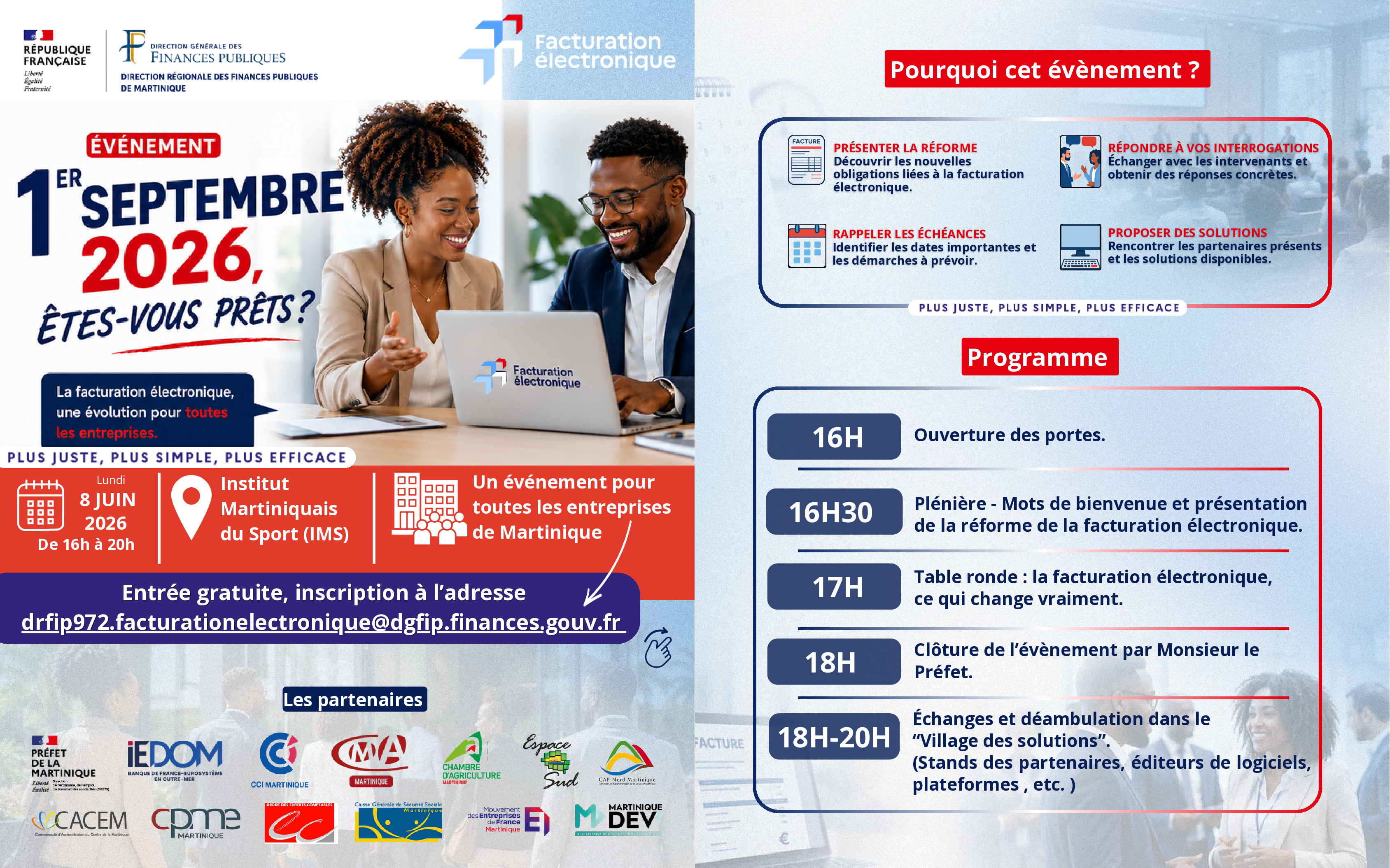Flyer facturation électronique — pages 1 et 2, Emfi Conseil